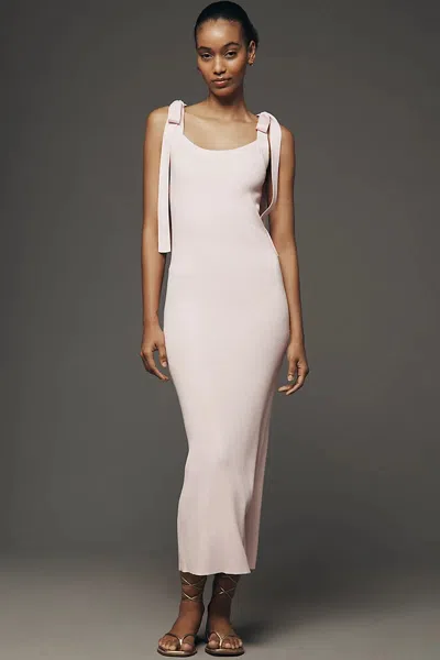 Endless Rose Tie-strap Midi Dress In Neutral