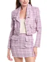 Endless Rose Tonal Boucle Tweed Short Wool-blend Blazer