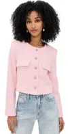 Endless Rose Tweed Buttoned Jacket Pink In Pink
