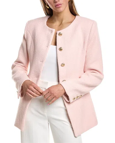 Endless Rose Tweed Buttoned Vest In Pink