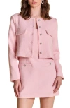 Endless Rose Tweed Buttoned Jacket Pink In Pink