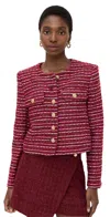 Endless Rose Tweed Jacket Cranberry In Brown