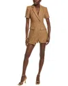 Endless Rose Tweed Romper In Brown