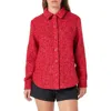 Endless Rose Tweed Shacket In Red