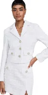 Endless Rose Crop Tweed Jacket In White