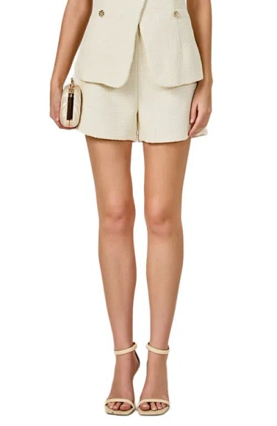 Endless Rose Tweed Shorts In Neutral