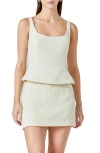 Endless Rose Tweed Tank In White