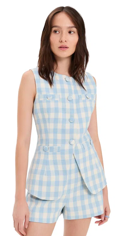 Endless Rose Tweed Top Jacket Powder Blue