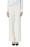 Endless Rose Tweed Wide Leg Pants In Cream
