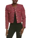 Endless Rose Tweed Wool-blend Jacket In Red