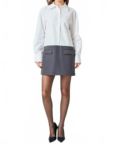 Endless Rose Val Collared Dress In White