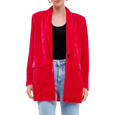 Endless Rose Velvet Blazer In Red