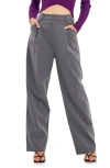 Endless Rose Tencil Suit Trousers In Medium Grey