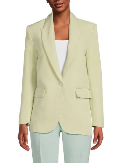 Endless Rose Women's Boxy Single Breasted Blazer In Sage