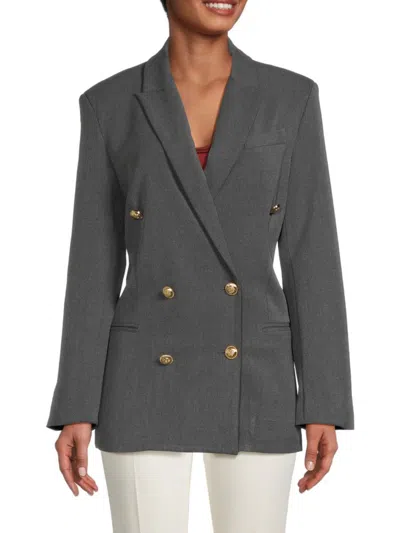 Endless Rose Women's Double Breasted Blazer In Medium Grey