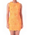 Endless Rose Women's Floral Embroidered Mini Dress In Orange