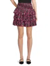 ENDLESS ROSE WOMEN'S FLORAL TIERED MINI SKIRT