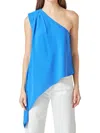 Endless Rose Women's One Shoulder Waterfall Top In Blue
