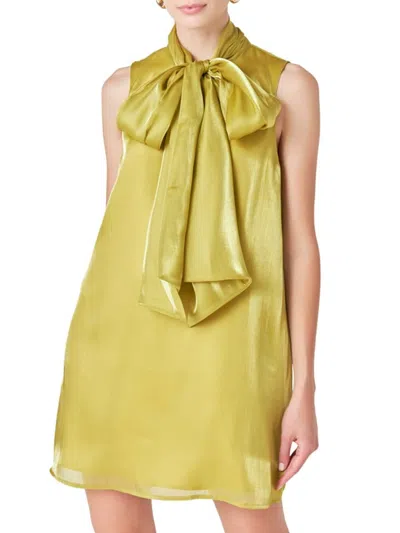 Endless Rose Women's Organza Mini Dress In Green