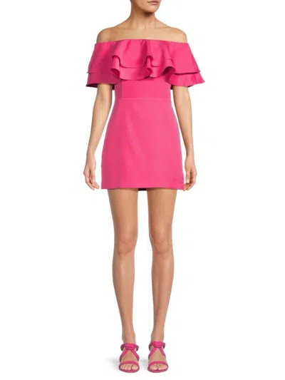 Endless Rose Women's Ruffle Mini Dress In Fuchsia