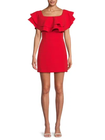Endless Rose Women's Ruffle Mini Dress In Tomato