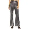 Endless Rose Women's Textured High Rise Pants In Silver In Silver