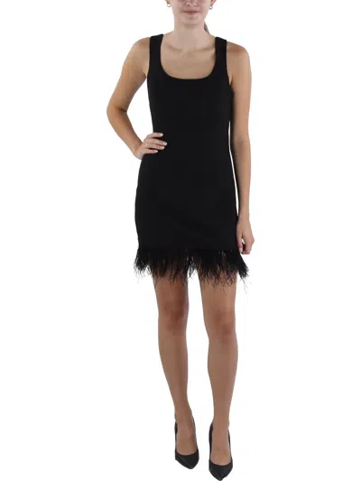 Endless Rose Womens Feathers Sleeveless Cocktail And Party Dress In Black