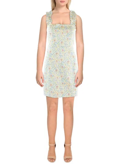 Endless Rose Womens Floral Mini Sundress In Yellow