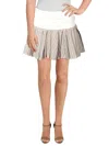 Endless Rose Womens Textured Buckle Pleated Skirt In Multi