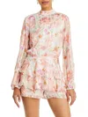 ENDLESS ROSE WOMENS TIERED FLORAL ROMPER