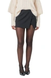 Endless Rose Wrap Miniskort In Black