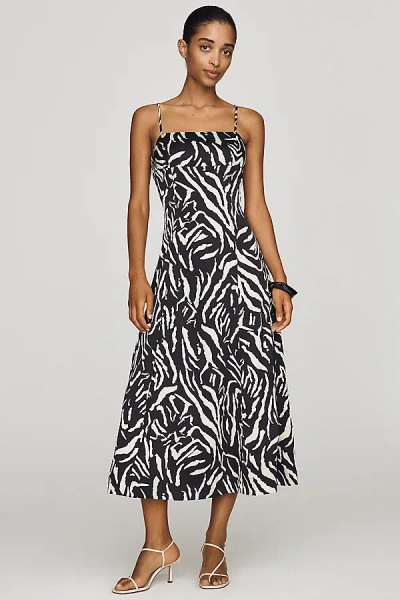 Endless Rose Zebra Midi Dress In Black