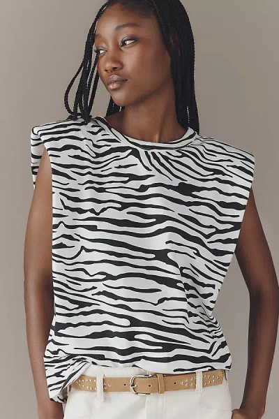 Endless Rose Zebra Top In Black