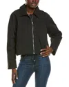 Endless Rose Zip-up Collared Jacket In Black