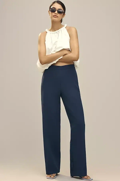 Endless Rose Zip-up Suit Trousers Pants In Blue
