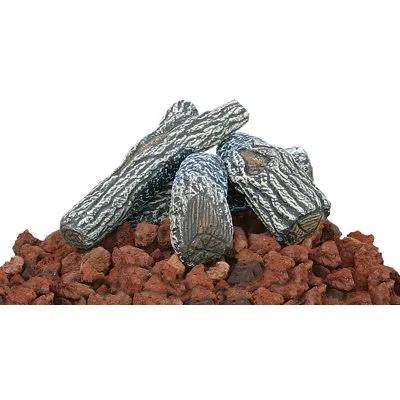 Endless Summer Lava Rock And Log Kit For Outdoor Fire Pit