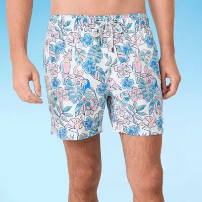 Endless Summer Mens Drawstring Waist Swim Trunks In Blue