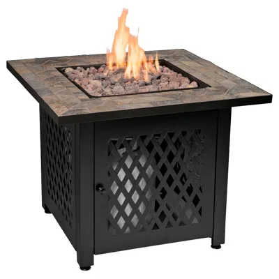 Endless Summer Slate Tile Mantel 30" Wide Lp Gas Fire Pit