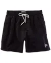 Endless Summer Solid Volley Swim Short In Black