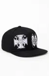Enemy Nyc 6 Panel Classic Strapback Hat In Black In Black