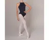 Energetiks Stellar High Neck Mesh Cami Leotard In Black In Black
