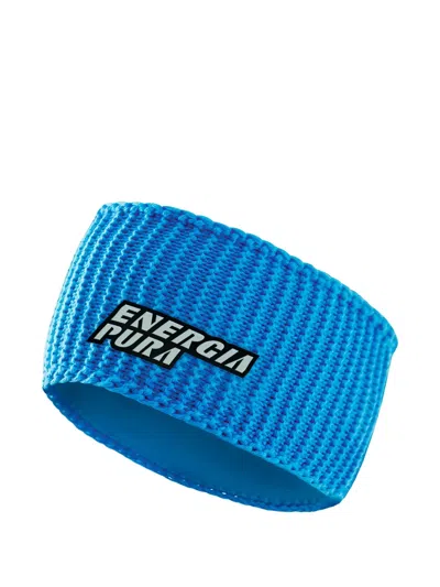 Energia Pura Bryne Logo-patch Ribbed Headband In Blue