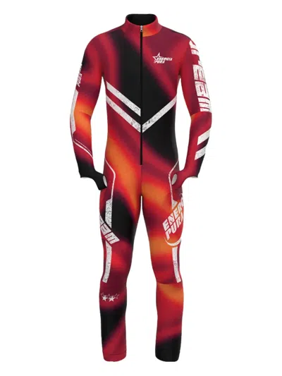 Energia Pura Flame-print Racing Jumpsuit In Red