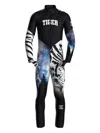 Energia Pura Tiger-motif Galaxy-print Racing Jumpsuit In Black