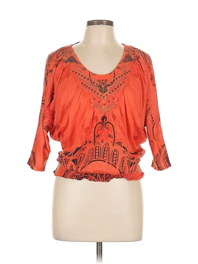 Pre-owned Energie 3/4 Sleeve Blouse In Orange