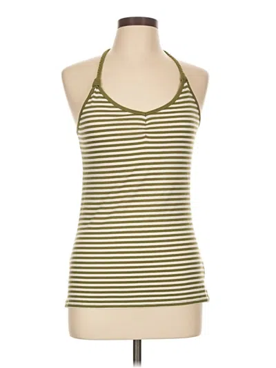 Pre-owned Energie Sleeveless Top Green Halter Neckline Tops