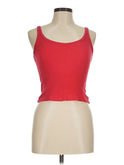 Pre-owned Energie Tank Top Red Strapless Neckline Tops