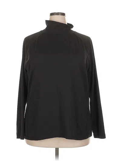 Pre-owned Energy Zone Long Sleeve Blouse In Black