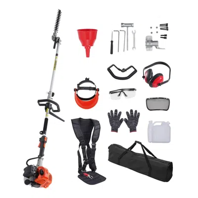 Enersans 15.7-inch 26cc 2 Cycle Gas Hedge Trimmer, Gas Powered Pole Hedge Trimmer With Dual Sided Dual Action