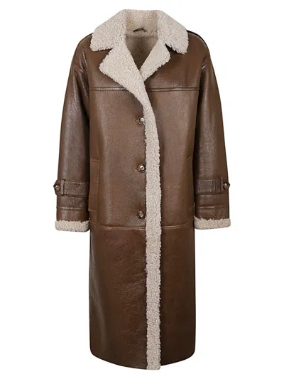 ENES ENES BENEDICTE SHEEPSKIN LONG JACKET